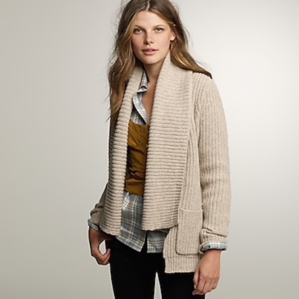 J Crew Marled Lambswool Après Cardigan Size XS